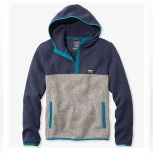 L.L.Bean Hooded Pullover Sweater Fleece